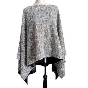 DKNY Poncho Sweater Space Dye Marled Medium Large